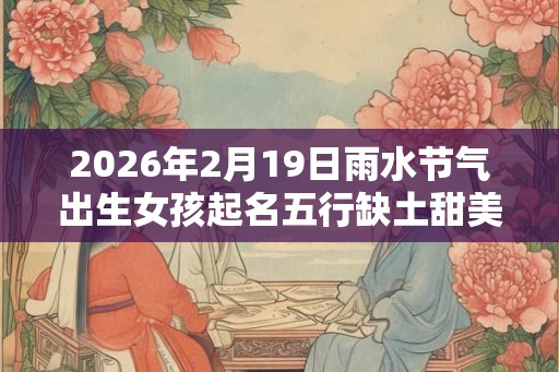 2026年2月19日雨水节气出生女孩起名五行缺土甜美名字