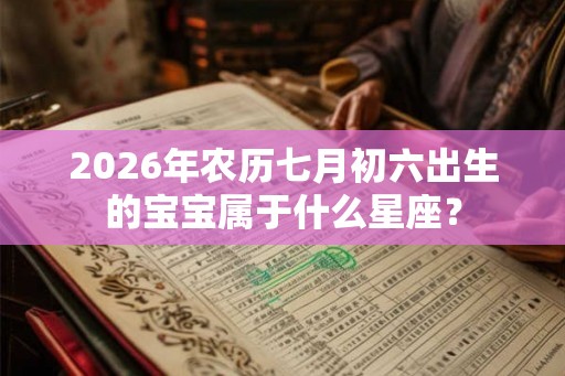 2026年农历七月初六出生的宝宝属于什么星座？