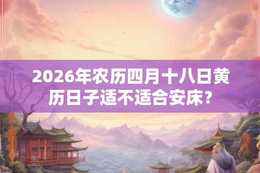 2026年农历四月十八日黄历日子适不适合安床？