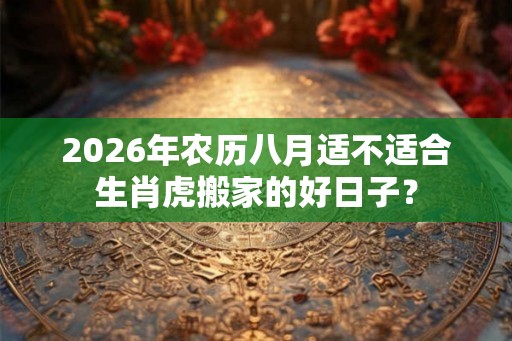 2026年农历八月适不适合生肖虎搬家的好日子？