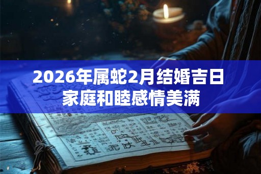 2026年属蛇2月结婚吉日 家庭和睦感情美满