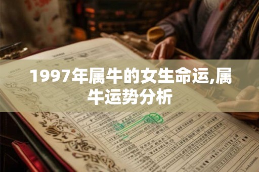 1997年属牛的女生命运,属牛运势分析