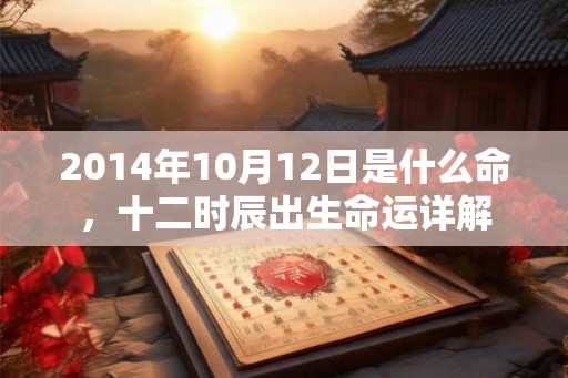 2014年10月12日是什么命，十二时辰出生命运详解
