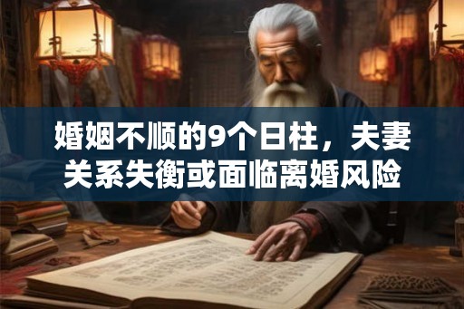 婚姻不顺的9个日柱，夫妻关系失衡或面临离婚风险