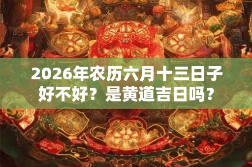 2026年农历六月十三日子好不好？是黄道吉日吗？