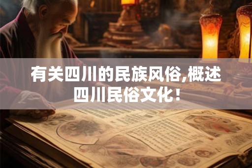 有关四川的民族风俗,概述四川民俗文化! 有关四川的民族风俗,概述四川民俗文化!
