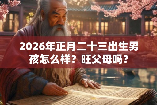 2026年正月二十三出生男孩怎么样？旺父母吗？