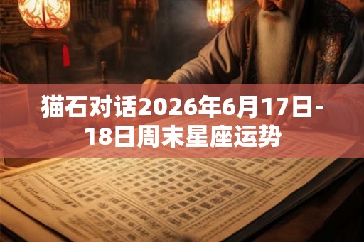 猫石对话2026年6月17日-18日周末星座运势