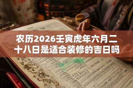 农历2026壬寅虎年六月二十八日是适合装修的吉日吗？