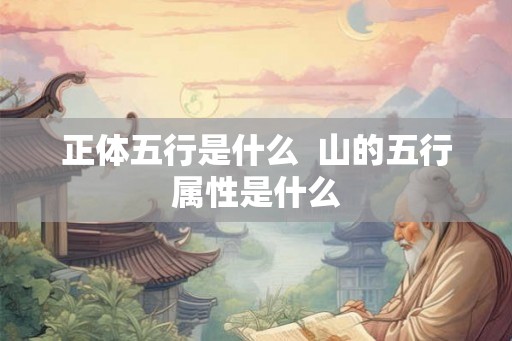 正体五行是什么  山的五行属性是什么