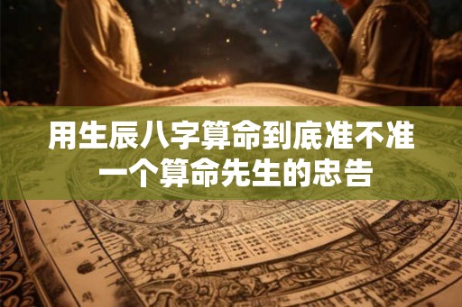 用生辰八字算命到底准不准 一个算命先生的忠告