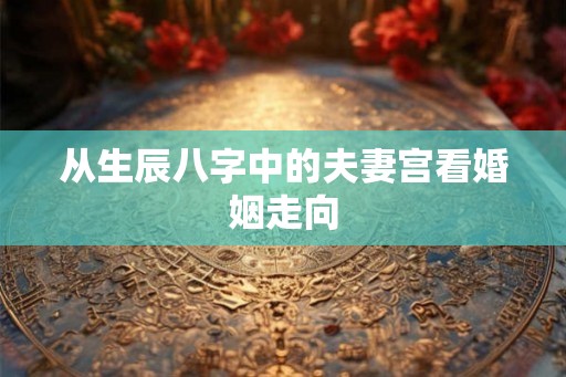 从生辰八字中的夫妻宫看婚姻走向