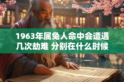 1963年属兔人命中会遭遇几次劫难 分别在什么时候