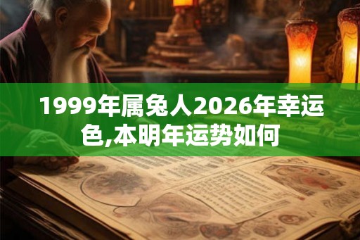 1999年属兔人2026年幸运色,本明年运势如何