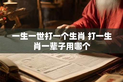 一生一世打一个生肖 打一生肖一辈子用哪个 一生一世打一个生肖 打一生肖一辈子用哪个