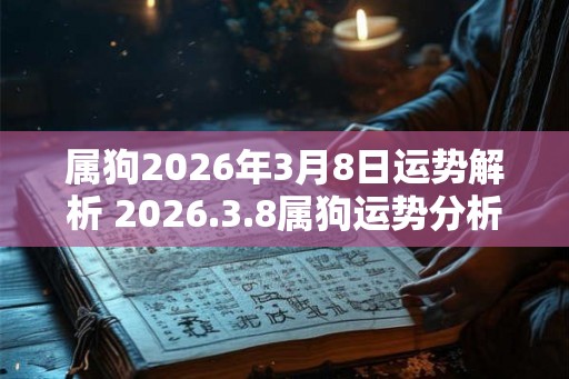 属狗2026年3月8日运势解析 2026.3.8属狗运势分析