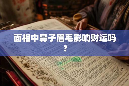 面相中鼻子眉毛影响财运吗？