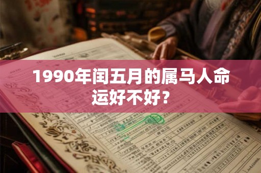 1990年闰五月的属马人命运好不好？