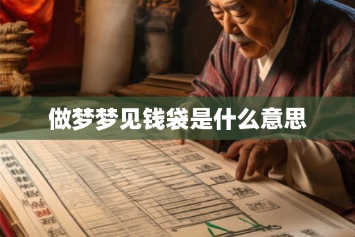 做梦梦见钱袋是什么意思