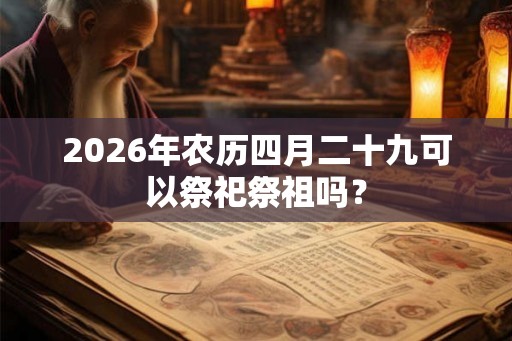 2026年农历四月二十九可以祭祀祭祖吗？
