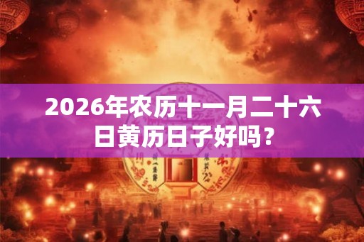 2026年农历十一月二十六日黄历日子好吗？