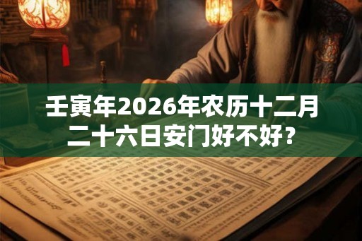 壬寅年2026年农历十二月二十六日安门好不好？