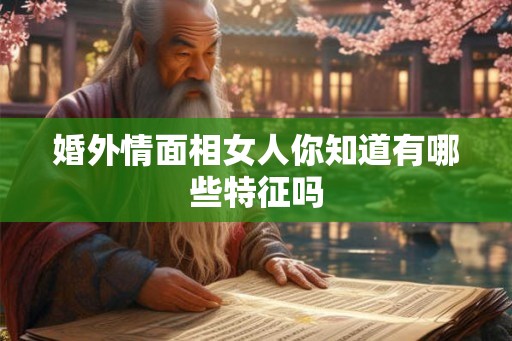 婚外情面相女人你知道有哪些特征吗