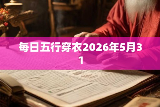 每日五行穿衣2026年5月31
