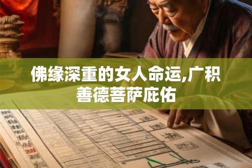 佛缘深重的女人命运,广积善德菩萨庇佑