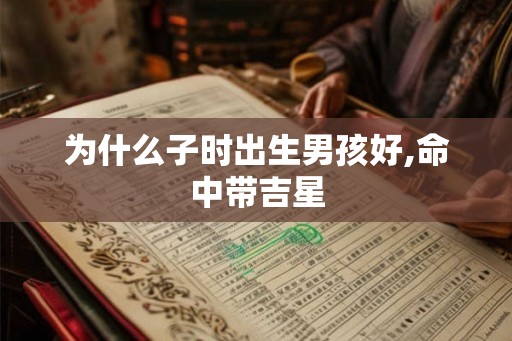 为什么子时出生男孩好,命中带吉星