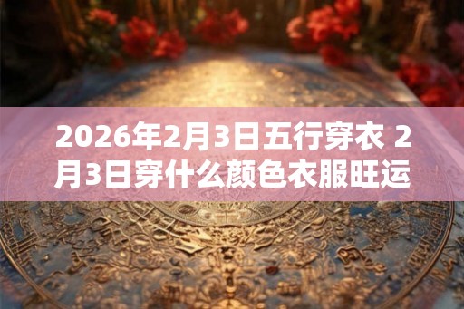 2026年2月3日五行穿衣 2月3日穿什么颜色衣服旺运 2026年2月3日五行穿衣 2月3日穿什么颜色衣服旺运