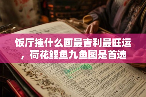 饭厅挂什么画最吉利最旺运，荷花鲤鱼九鱼图是首选