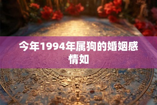 今年1994年属狗的婚姻感情如
