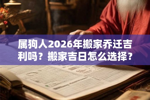 属狗人2026年搬家乔迁吉利吗?搬家吉日怎么选择? 属狗人2026年搬家乔迁吉利吗?搬家吉日怎么选择?