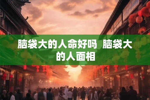 脑袋大的人命好吗  脑袋大的人面相