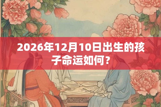 2026年12月10日出生的孩子命运如何? 2026年12月10日出生的孩子命运如何?
