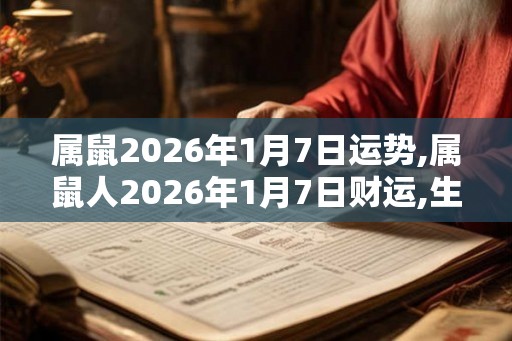 属鼠2026年1月7日运势,属鼠人2026年1月7日财运,生肖鼠2026年1月7日运势