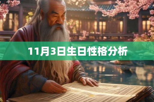 11月3日生日性格分析