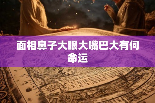 面相鼻子大眼大嘴巴大有何命运