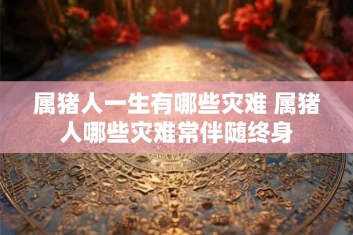 属猪人一生有哪些灾难 属猪人哪些灾难常伴随终身