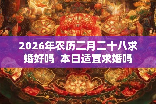 2026年农历二月二十八求婚好吗  本日适宜求婚吗