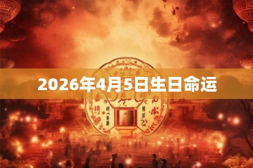 2026年4月5日生日命运