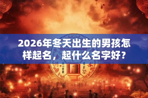 2026年冬天出生的男孩怎样起名，起什么名字好？