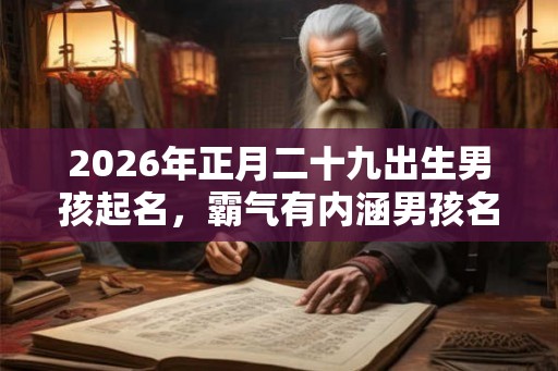 2026年正月二十九出生男孩起名,霸气有内涵男孩名字 2026年正月二十九出生男孩起名,霸气有内涵男孩名字