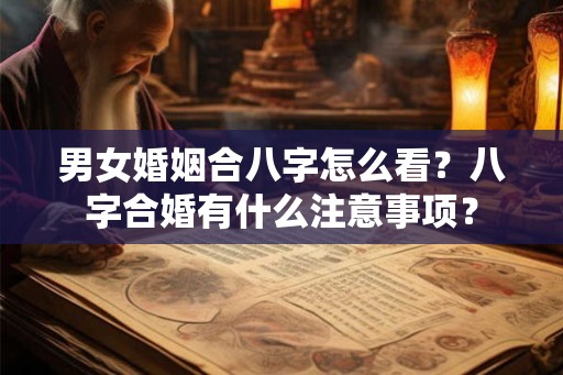 男女婚姻合八字怎么看？八字合婚有什么注意事项？