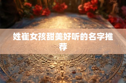 姓崔女孩甜美好听的名字推荐