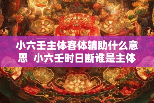 小六壬主体客体辅助什么意思  小六壬时日断谁是主体