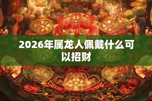 2026年属龙人佩戴什么可以招财
