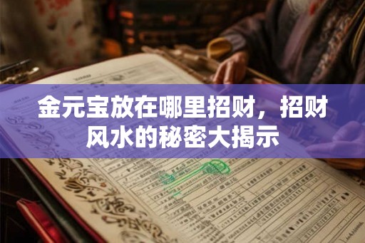 金元宝放在哪里招财，招财风水的秘密大揭示