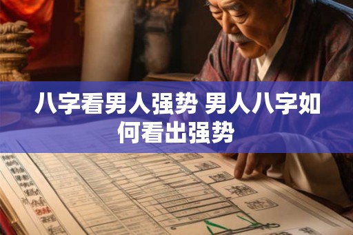 八字看男人强势 男人八字如何看出强势